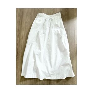 Classic White A-Line Maxi Skirt - Women